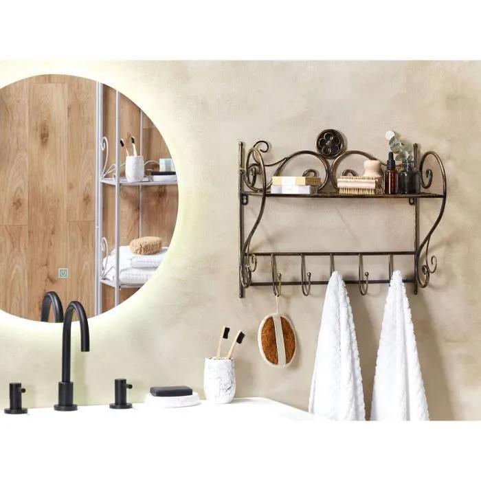 beliani wall shelf osorno vintage black