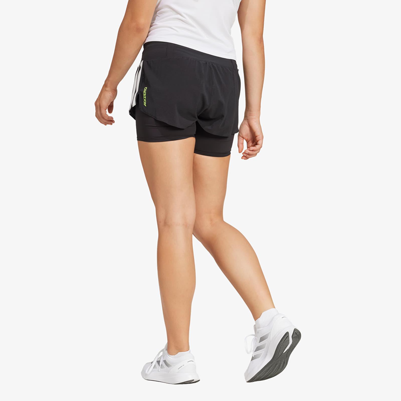 adidas running shorts adizero 2in1 gel pocket black xs