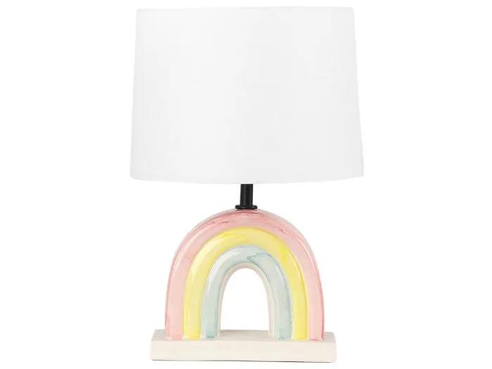 beliani table lamp titna multicolor ceramic 1 piece