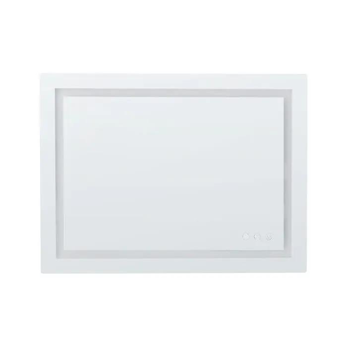 beliani bathroom mirror prenois led rgb 80x60cm
