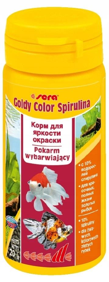 sera fish food goldy color spirulina 50ml
