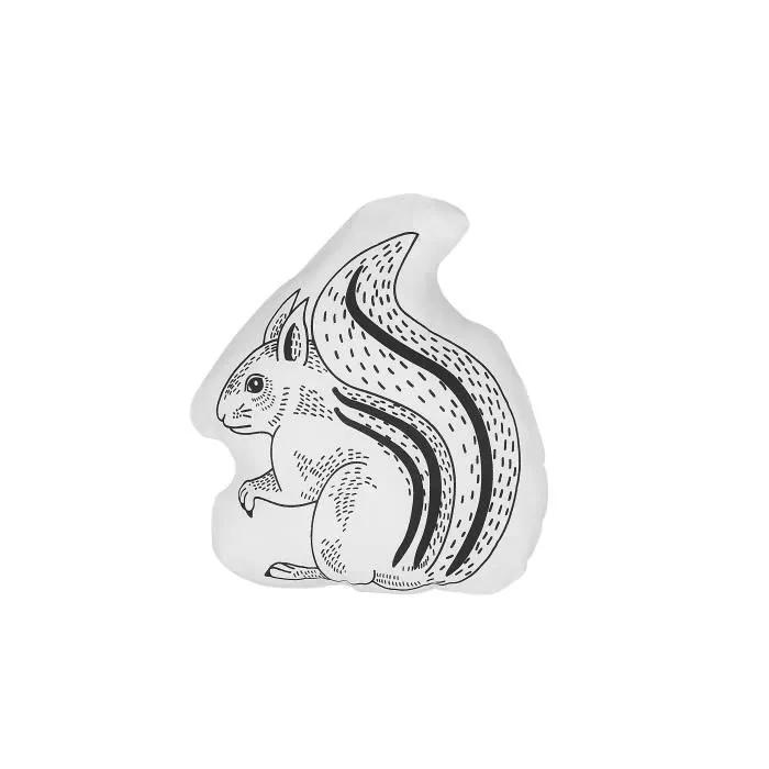 beliani decorative pillow kolkata squirrel 42x48cm