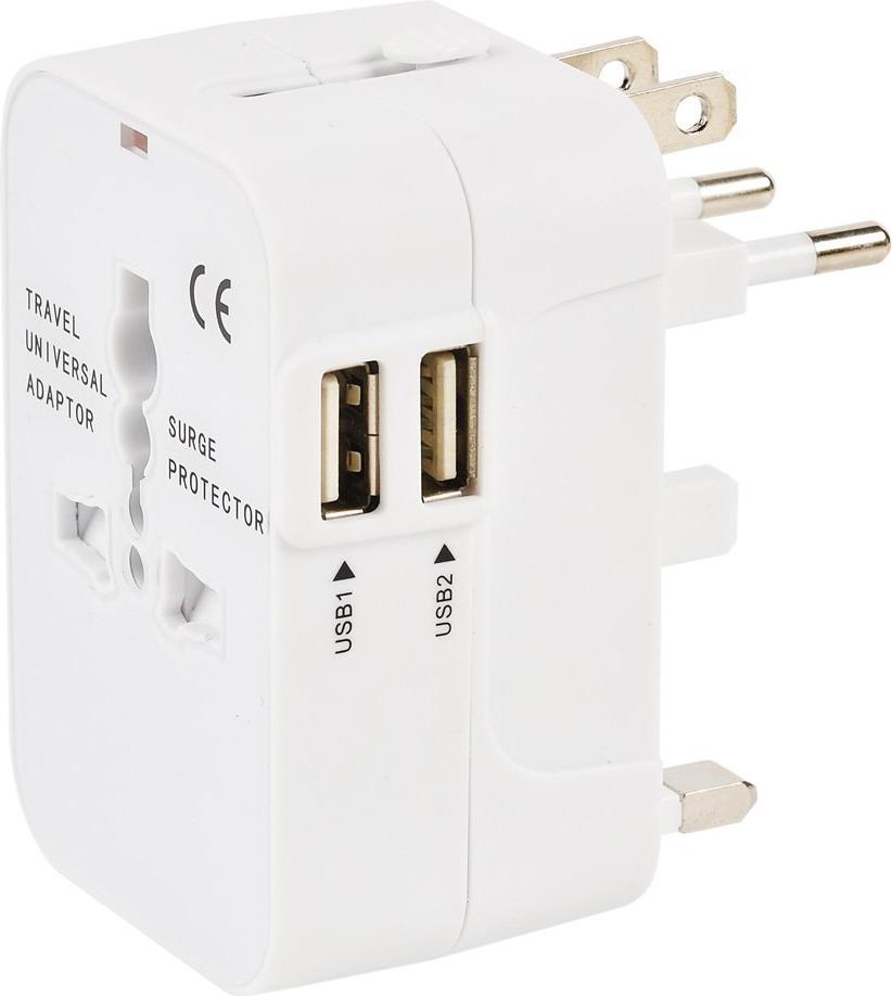 erard electric plug travel adapter 2 usb 2.4a