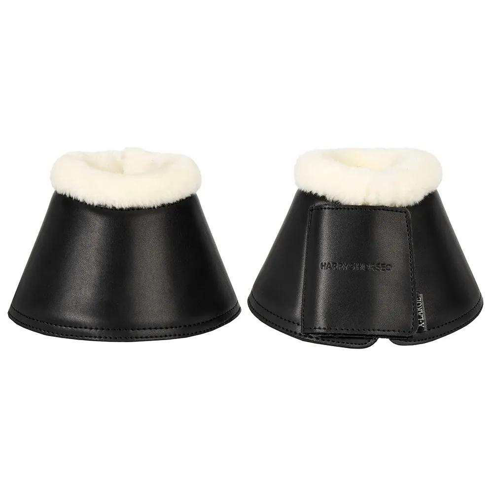 harry's horse over reach boots excellent faux fur black m