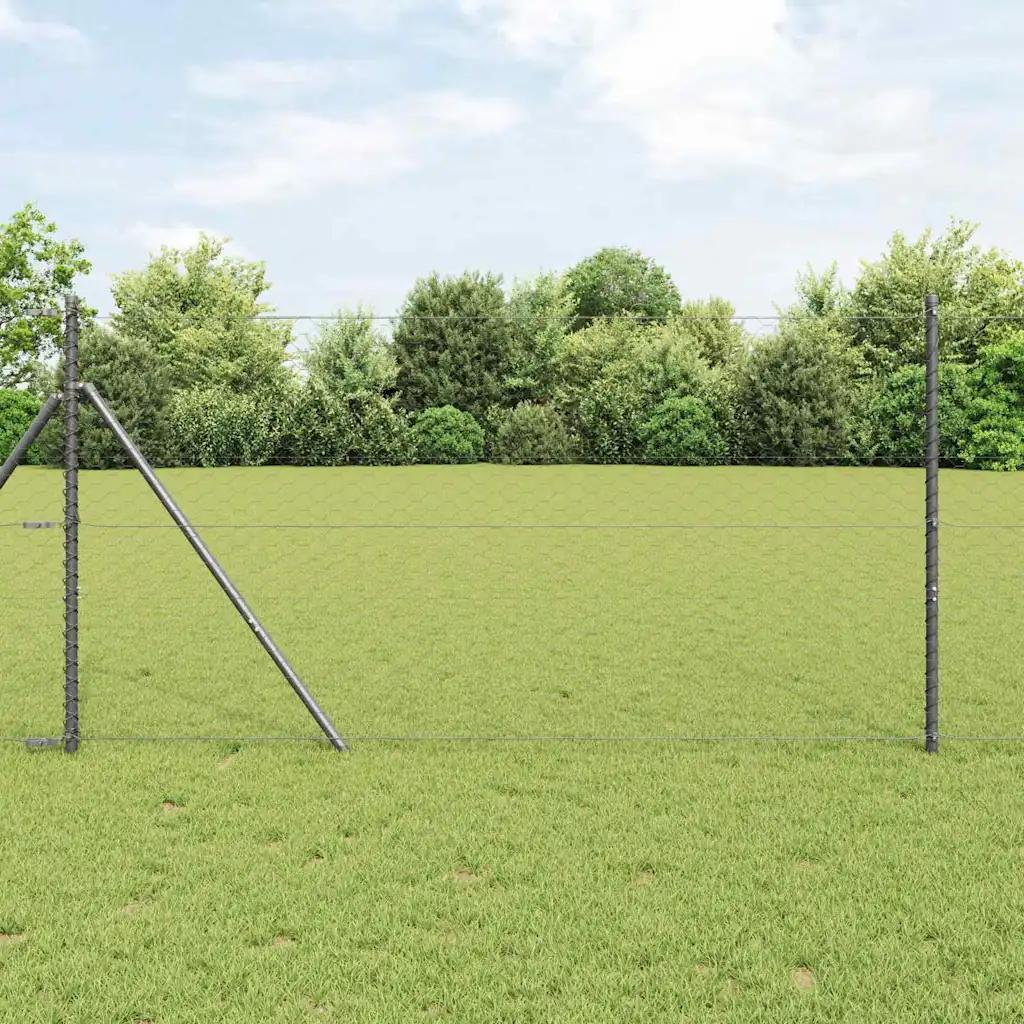 vidaxl fence panel hexagonal 10 x 1.4 m gray