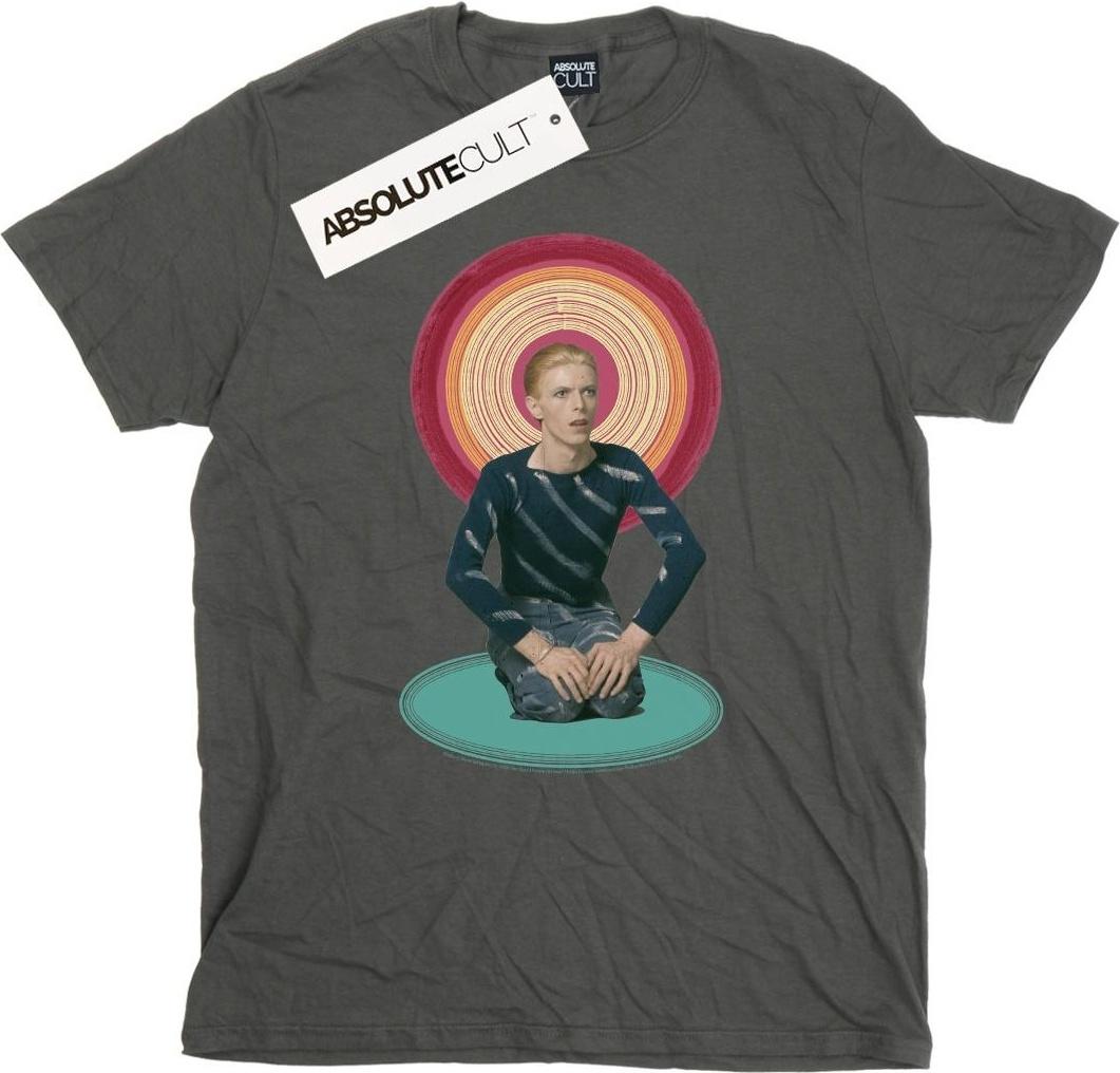 david bowie t-shirt mens kneeling halo charcoal s