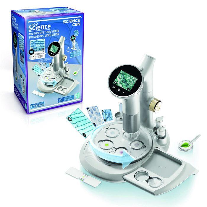 canal toys microscope video vision 1000 with screen integrated