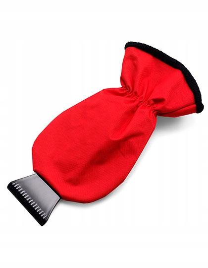 l-merch ice scraper with glove red