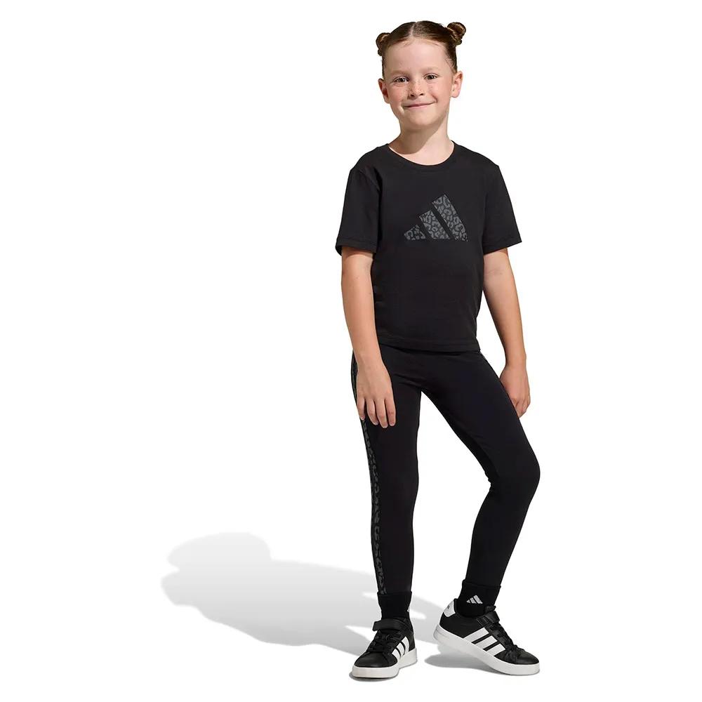 adidas tracksuit seasonals animal black/grey six 5-6 years