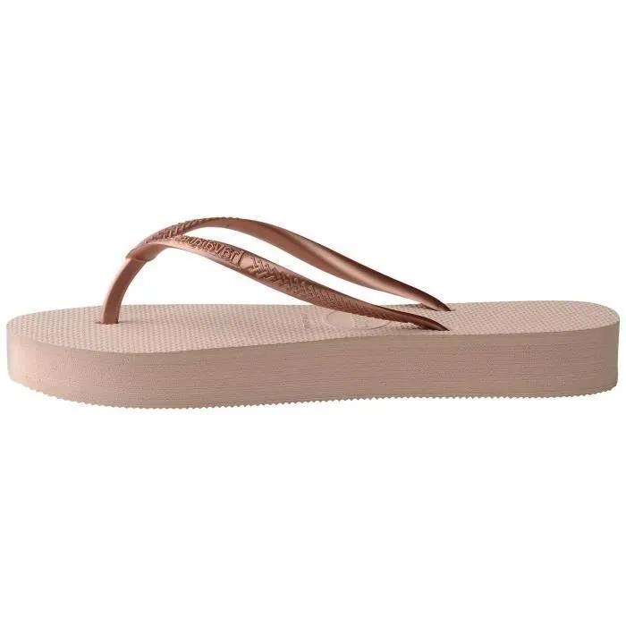 havaianas flip flops slim flatform ballet rose