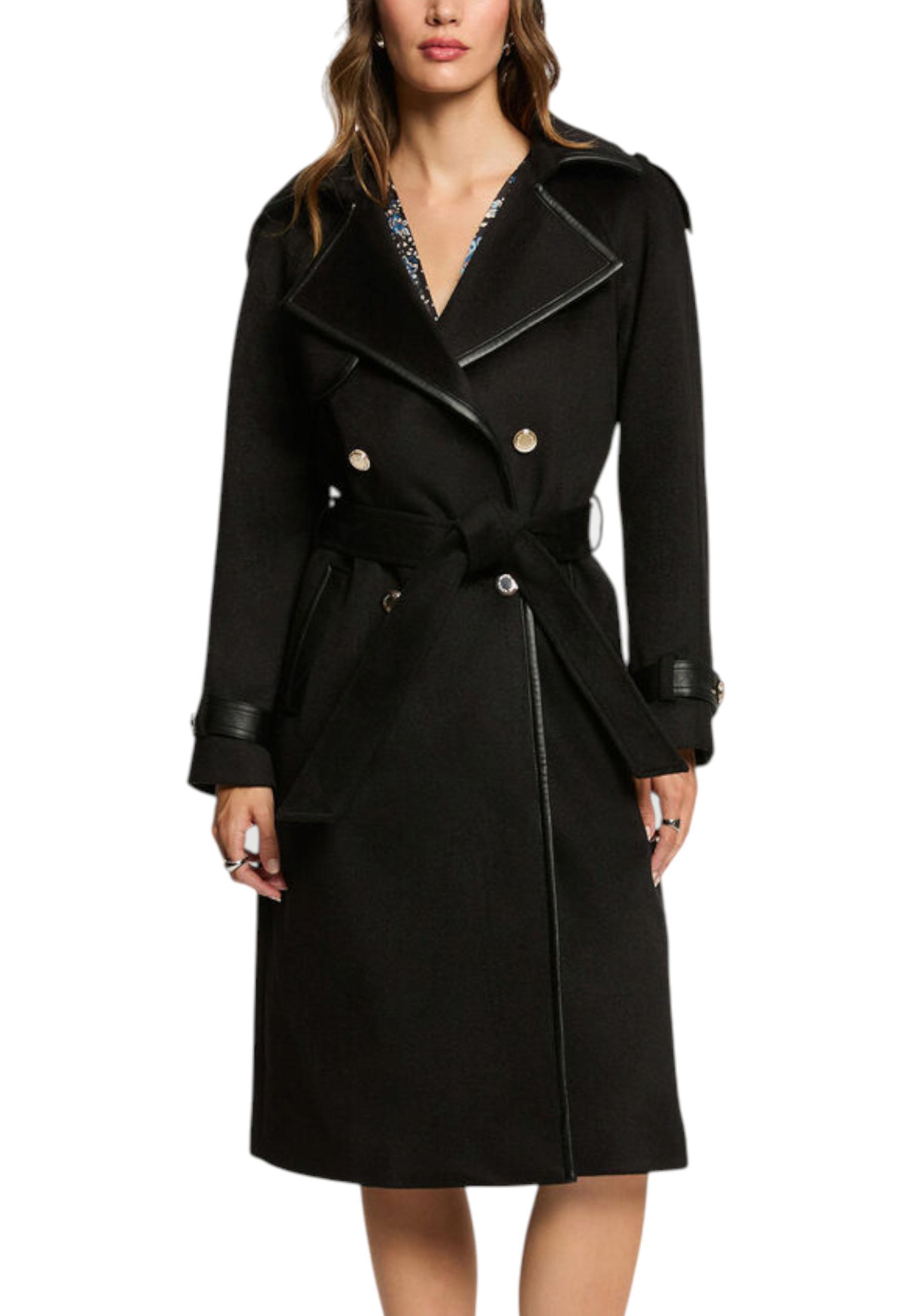 morgan trench coat 252-gplay black 38 fr