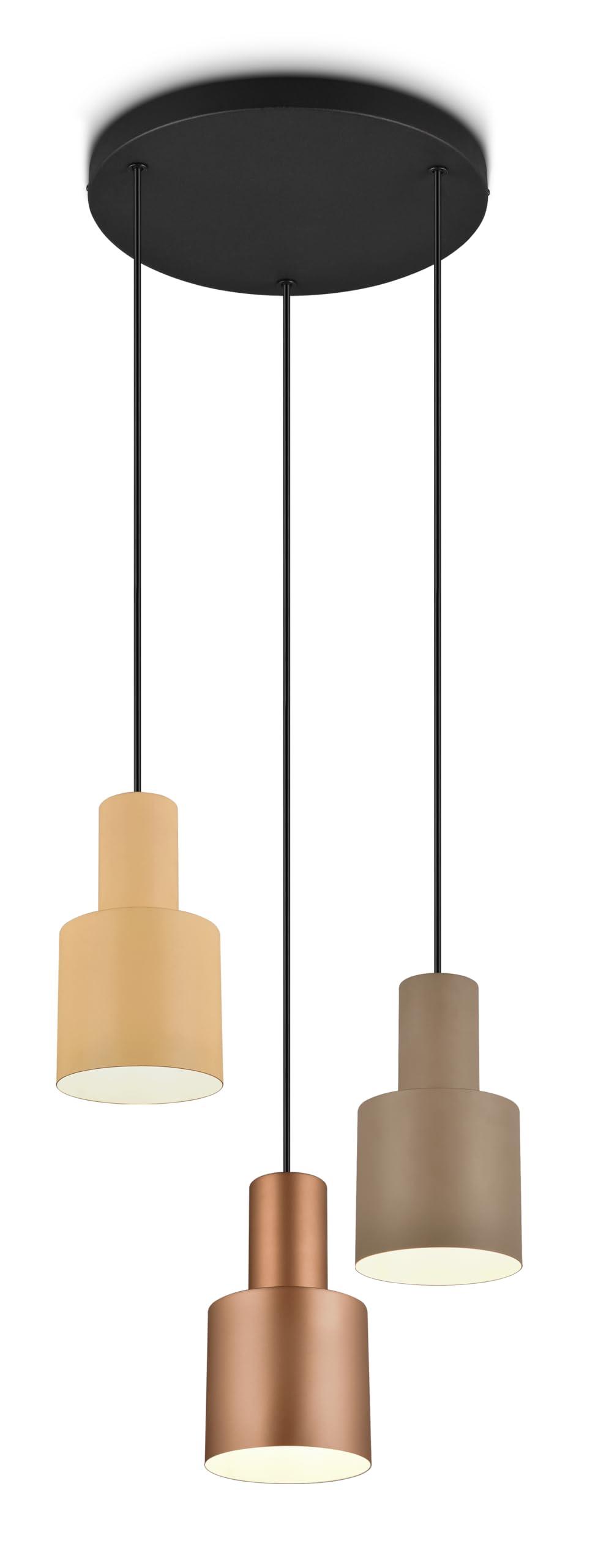 trio pendant light agudo multicolor 3x e27