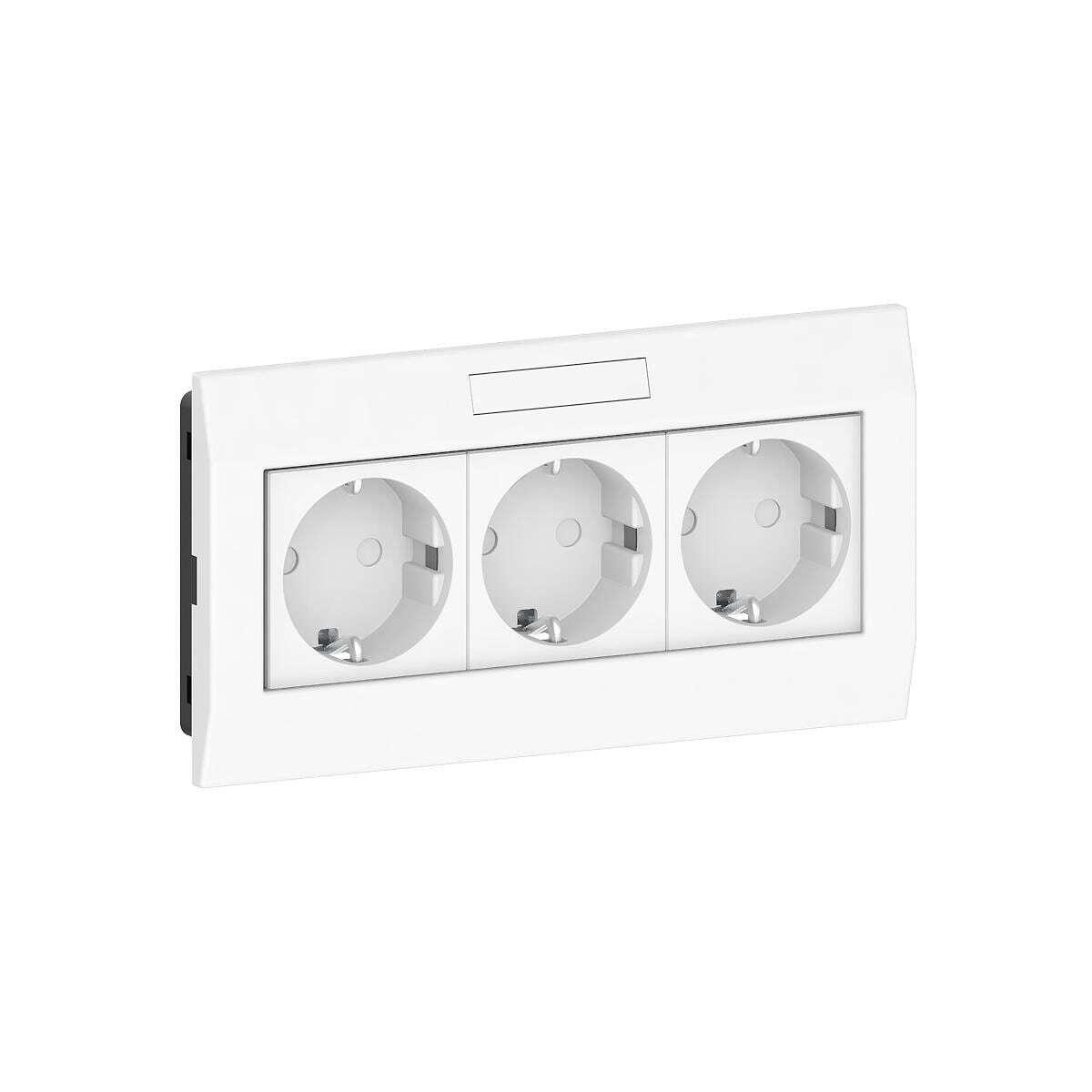 ggk electrical socket 3-fach schuko alpine white