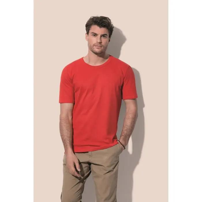 stedman t-shirt crew neck m crimson red