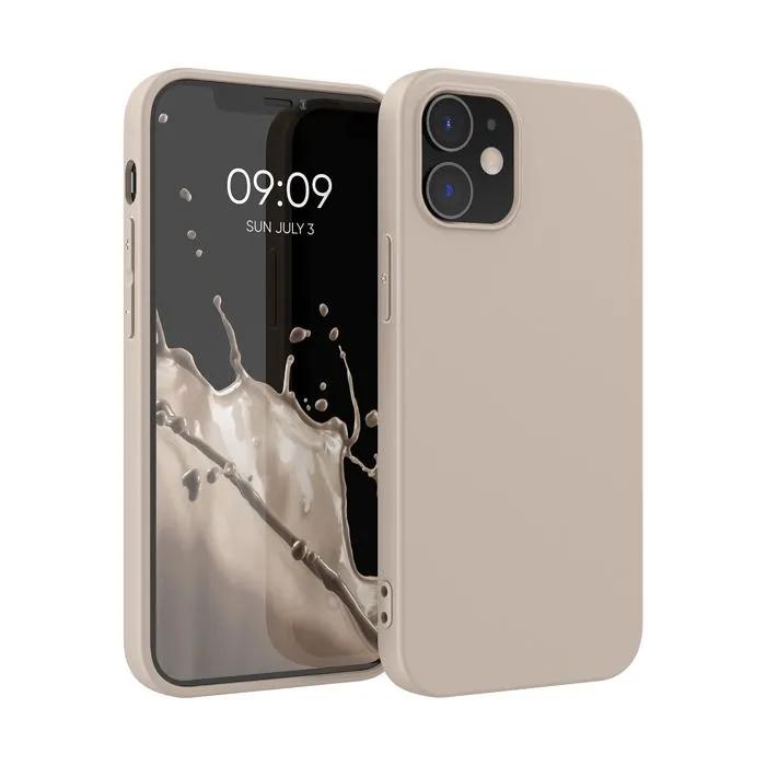 kwmobile phone case iphone 12/12 pro tpu beige