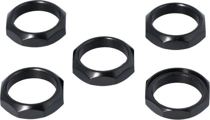 hzb headset nut 1-1/8 inch black 5 pack