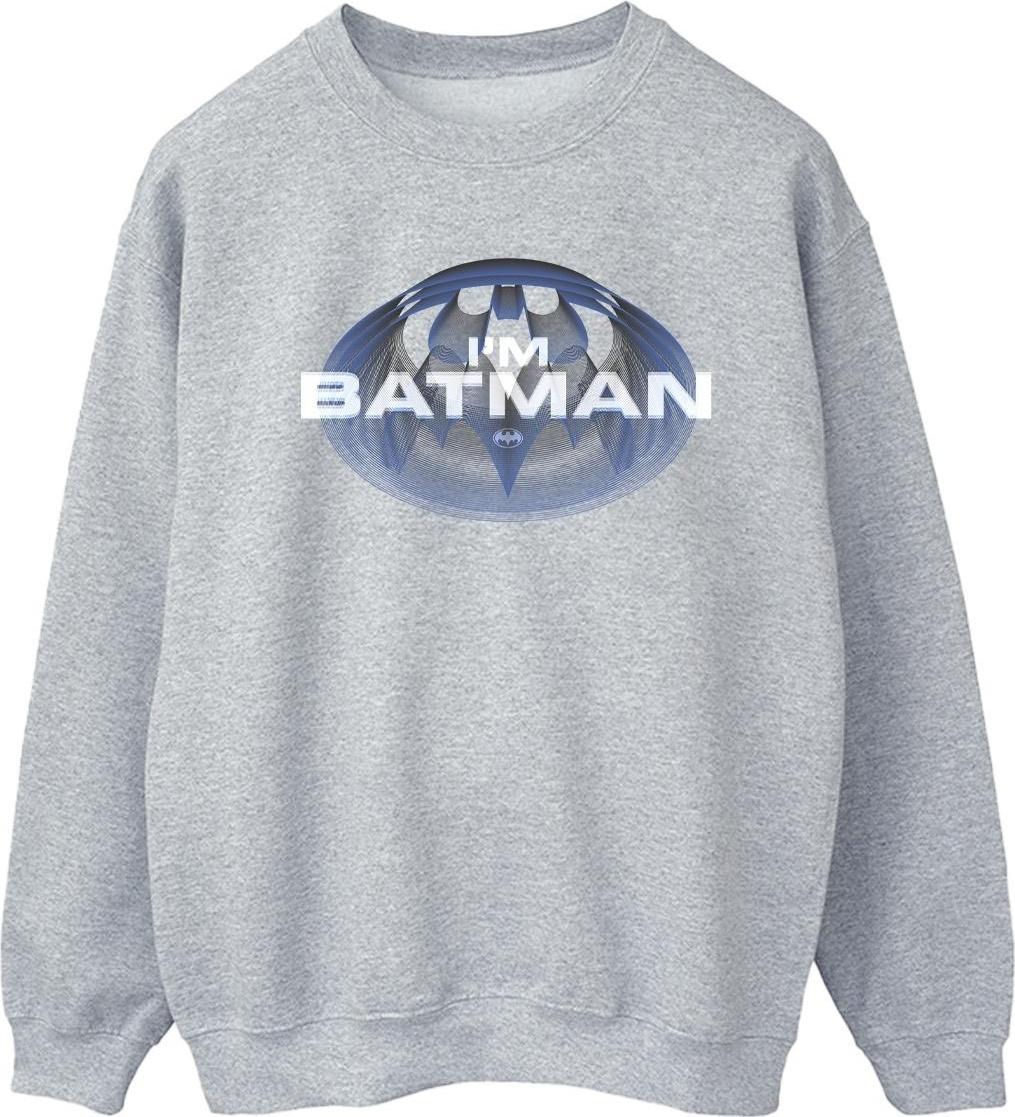 dc comics sweatshirt i'm batman grey xl