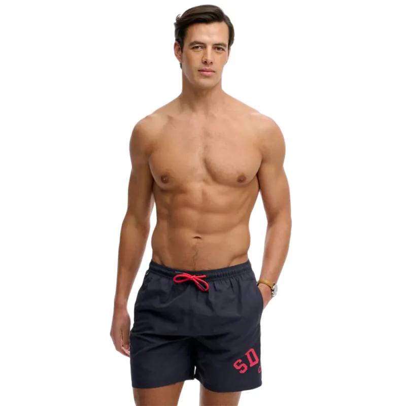 superdry swimming shorts printed logo 16 blue m