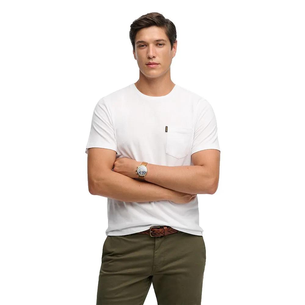 superdry t-shirt classic essential pocket white 3xl