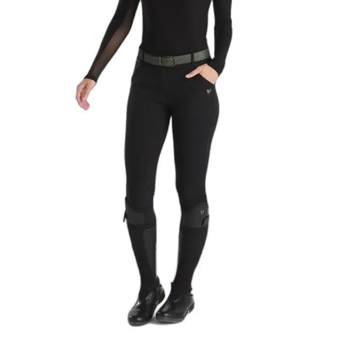horse pilot riding pants x-prime mid grip black 42