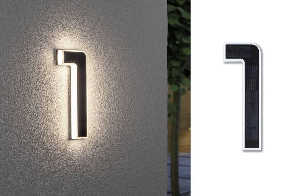 paulmann solar house number light number 1 3000k ip44