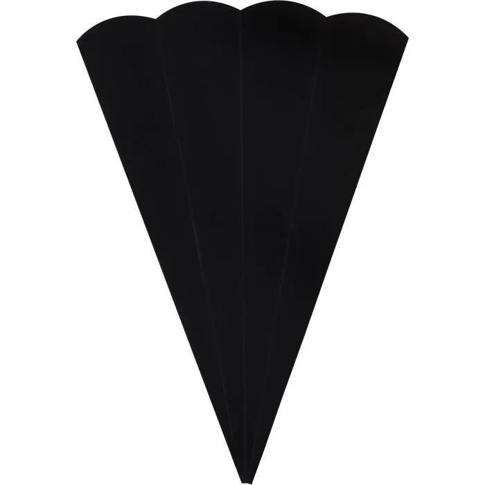 folia craft supplies schultüten-zuschnitt hexagonal black 5 pack