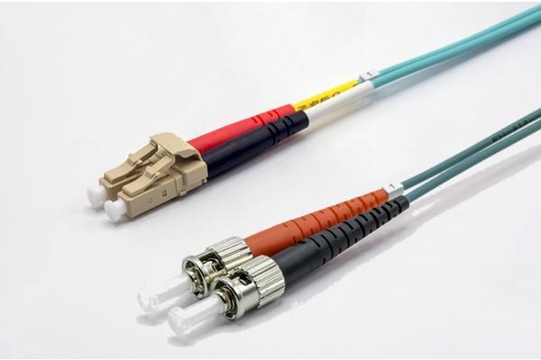 ekivalan fiber optic patch cable om3 50/125 lc/st aqua 50m