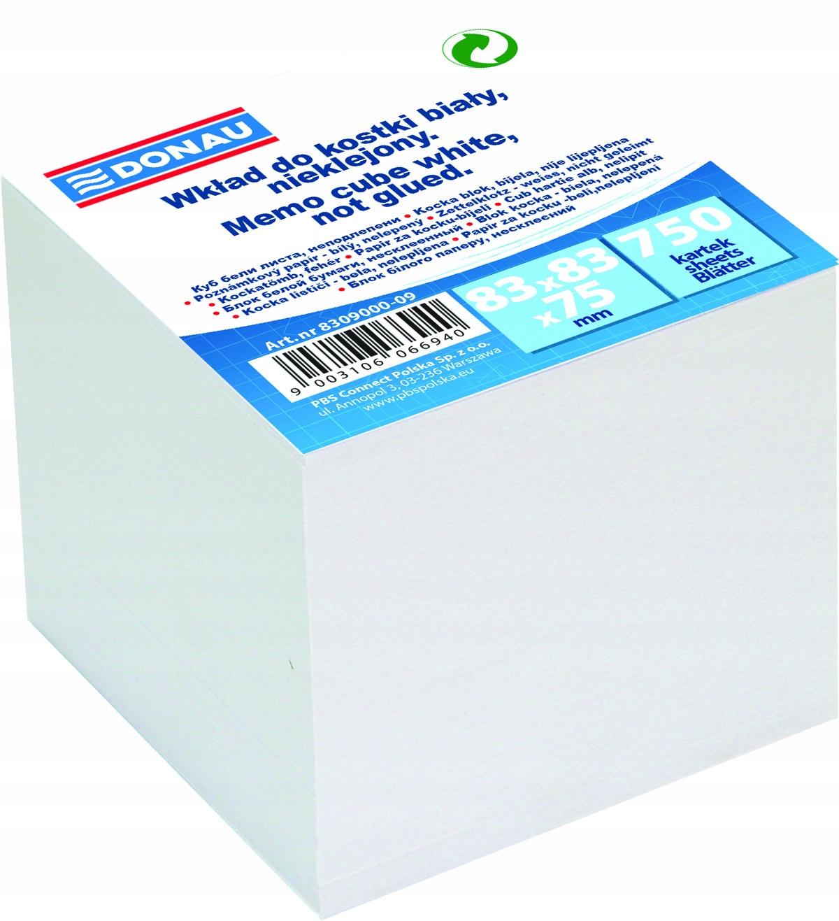 donau sticky notes non-adhesive 83x83x75mm white