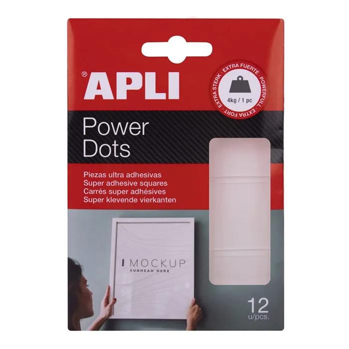 apli double-sided adhesive dots power dots 12 units