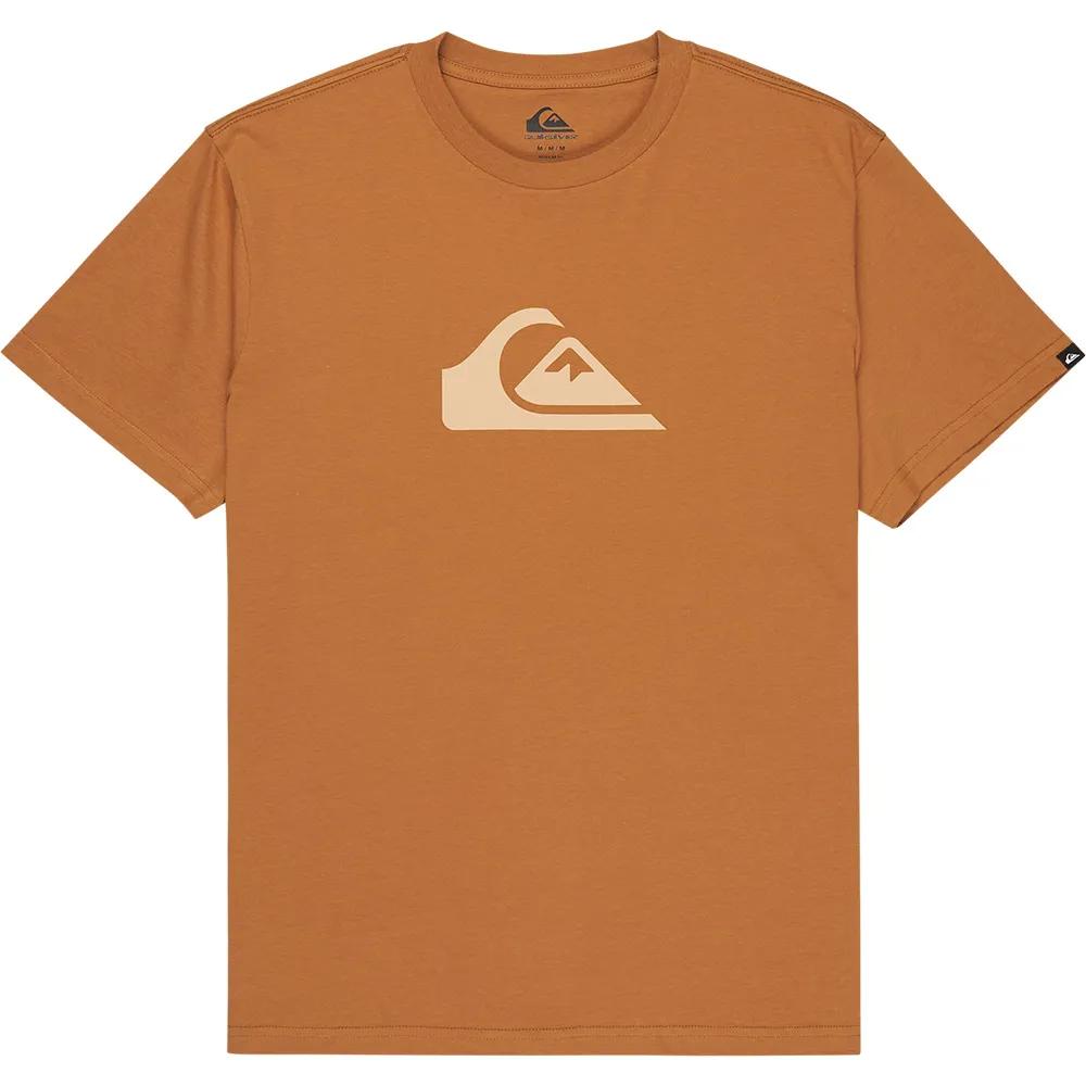 quiksilver t-shirt evo comp logo brown s