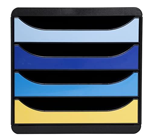 exacompta drawer organizer big box 4 drawers assorted colors