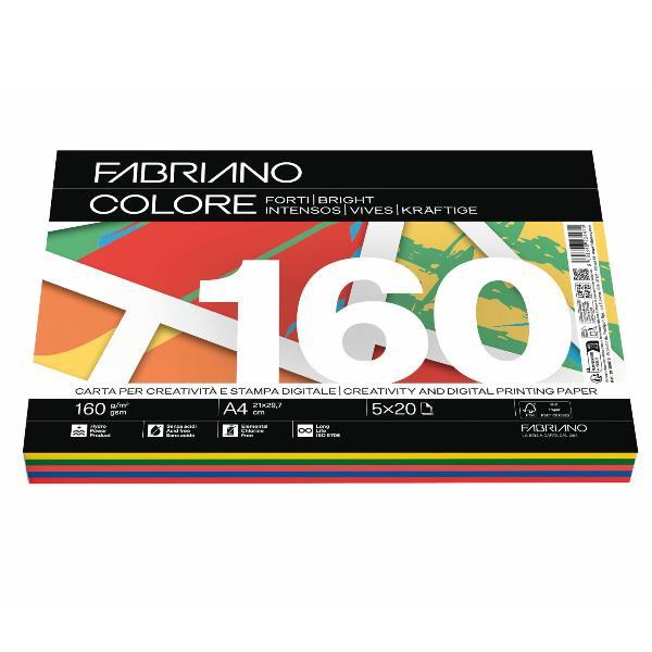 fabriano colored paper mix forti a4 160g 100 sheets