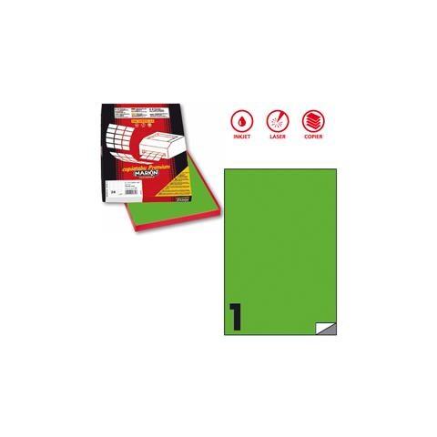 markin adhesive labels c503 green fluorescent 100 sheets