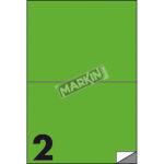 markin adhesive labels c509 green fluorescent 100 sheets