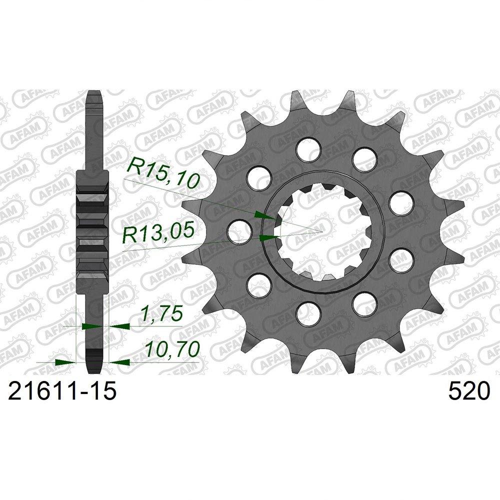 afam motorcycle sprocket 21611 15t