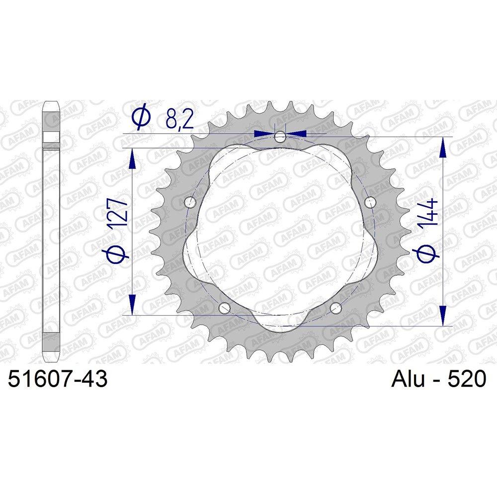 afam rear sprocket 51607 41t