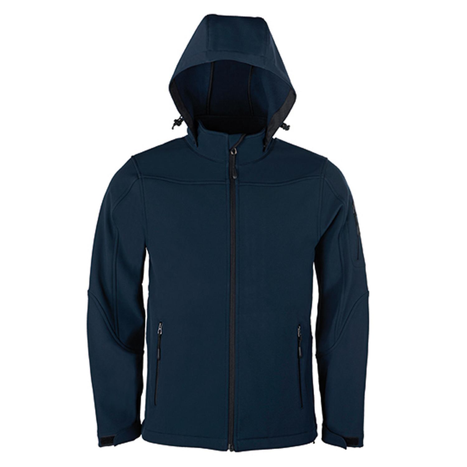 hrm soft-shell jacket hooded navy 3xl