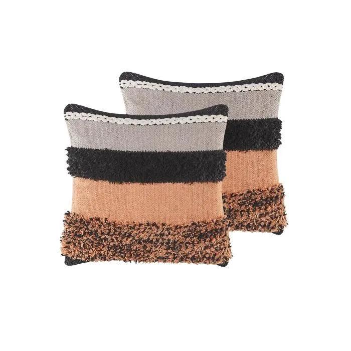 beliani decorative cushions mihalgazi multicolor 45x45 cm 2 pack