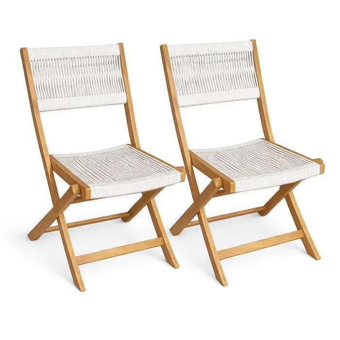 awana garden chair set 2 pack acacia wood