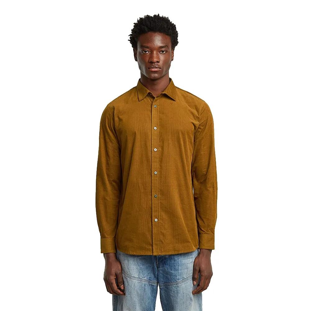 g-star long sleeve shirt regular clean marron xl