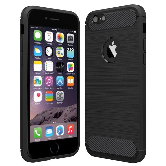 anjoo phone case iphone 6/6s black silicone