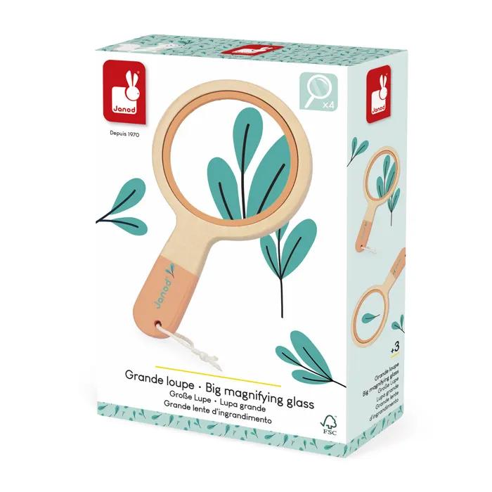 janod magnifying glass happy garden 4x