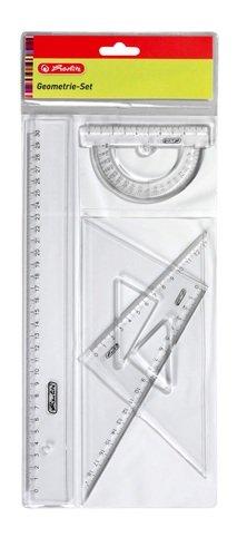 herlitz geometry set 4 pieces transparent