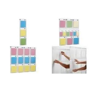 helit wall brochure holder the placativ transparent 3 compartments