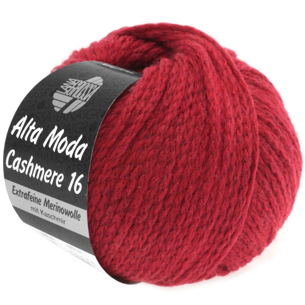 lana grossa yarn alta moda cashmere dark red 50g