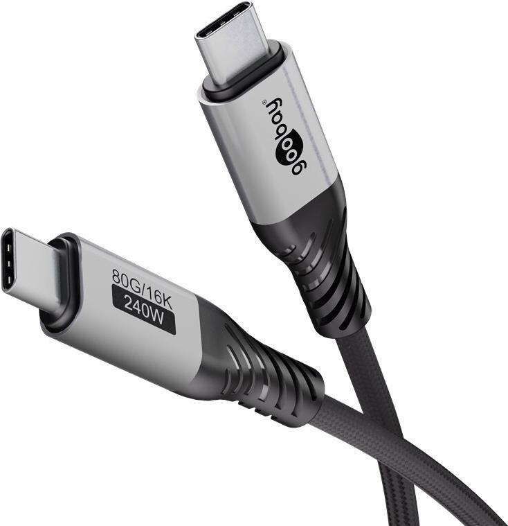 goobay usb-c cable usb4 version 2.0 240w 1m