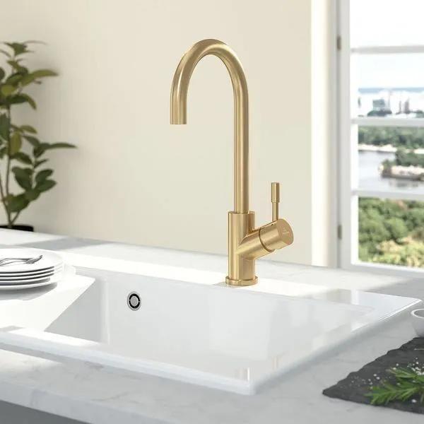 villeroy-boch kitchen tap umbrella gold matte