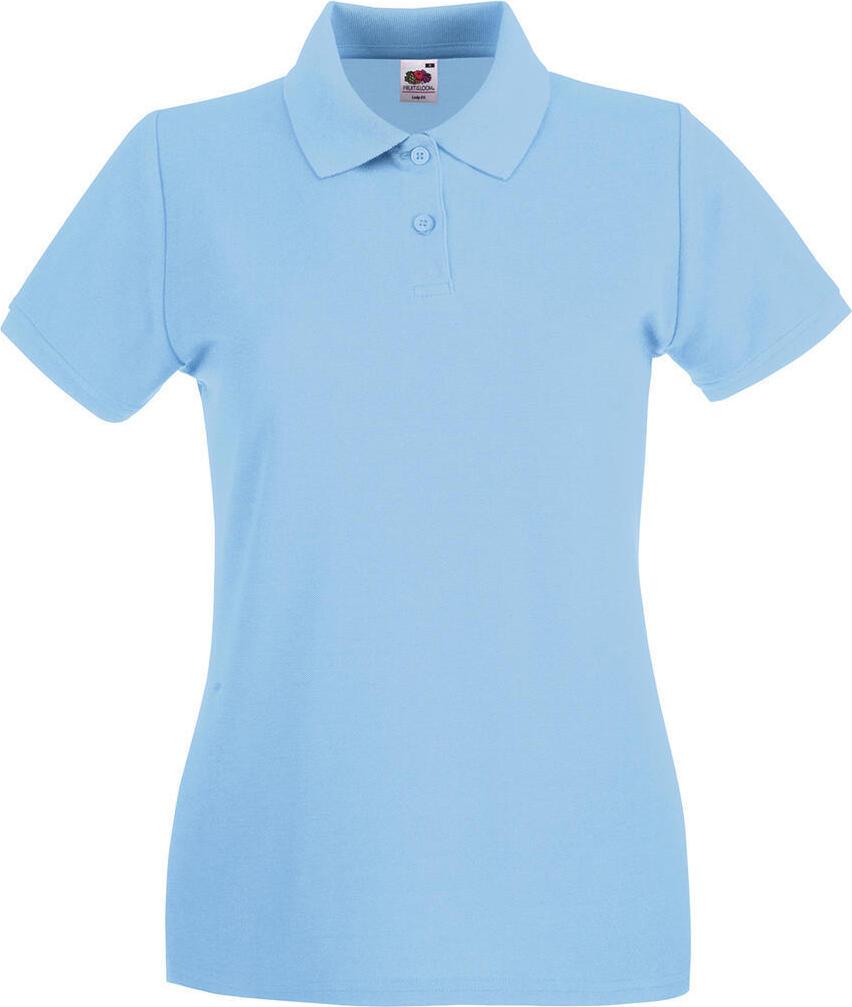 fruit of the loom polo shirt premium plain sky blue 2xl